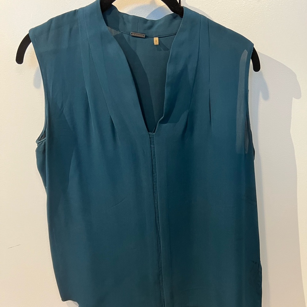 Teal colored tank blouse